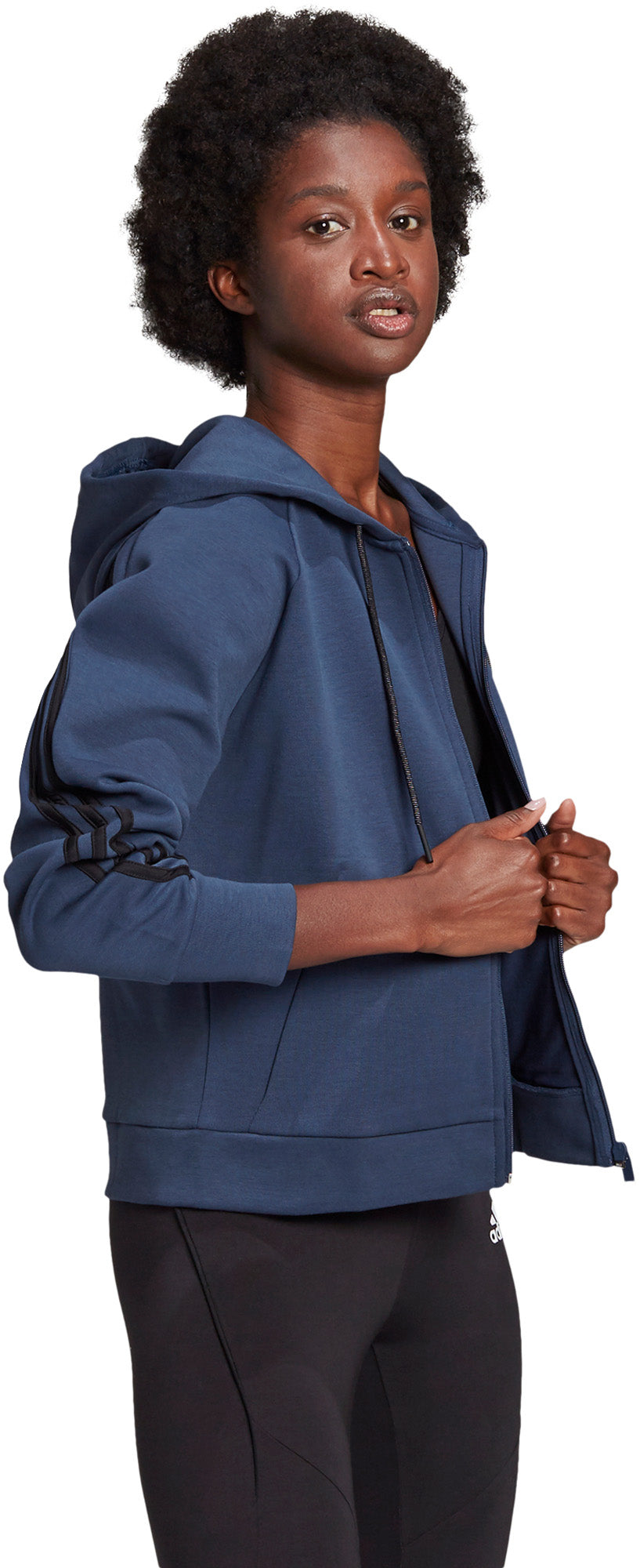 adidas Sportswear Wrapped 3-Stripes Full-Zip hættetrøje