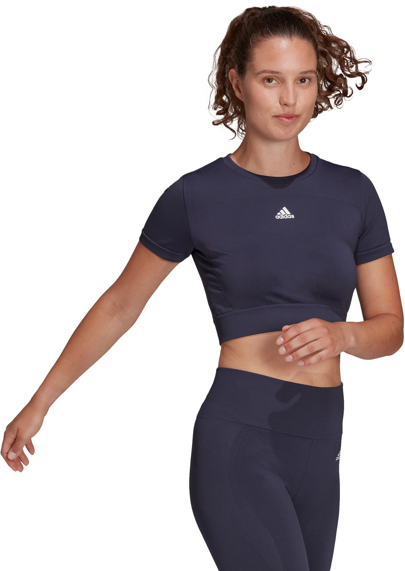 AEROKNIT Seamless Fitted Cropped trænings T-shirt