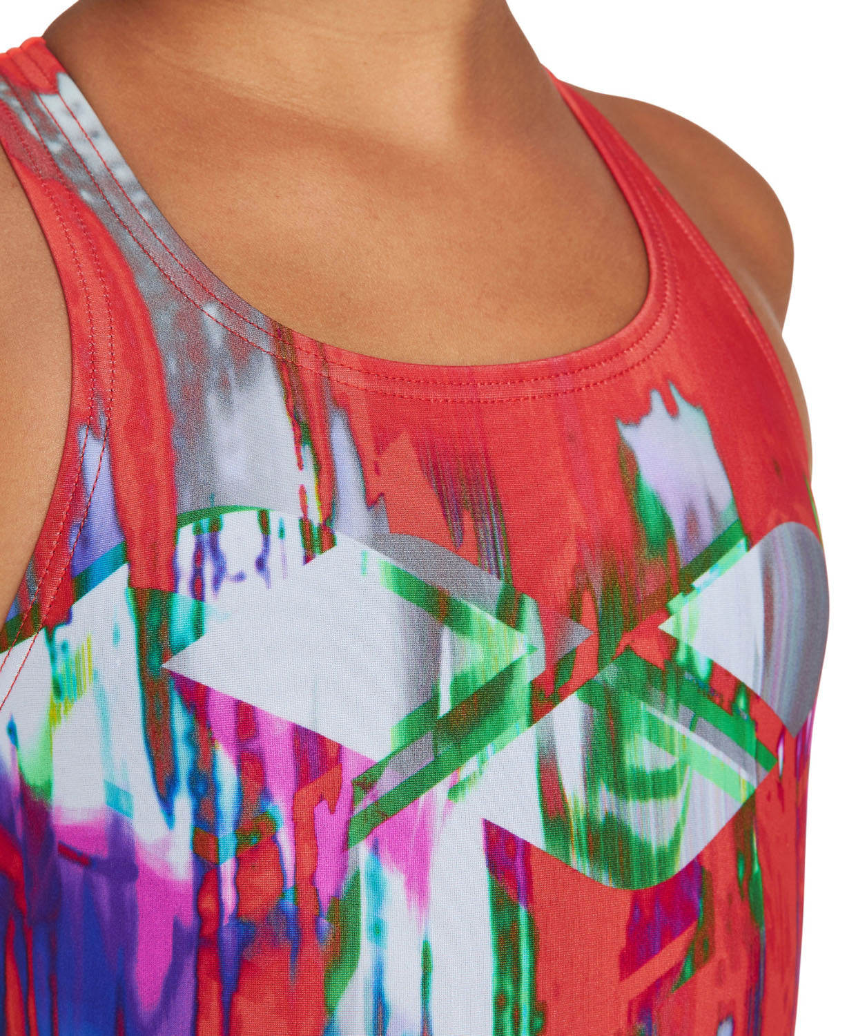 Colour Bleeding V-Back one piece badedragt