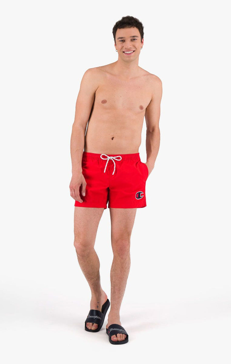 Satin C Logo badeshorts