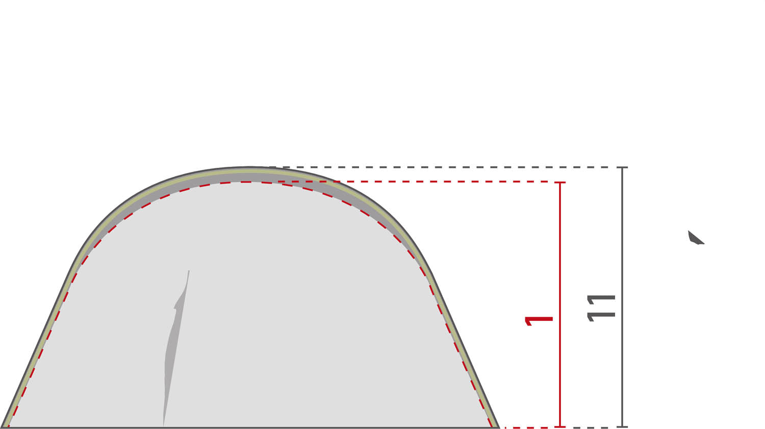 Vega 10.2, kuppeltelt med et rum