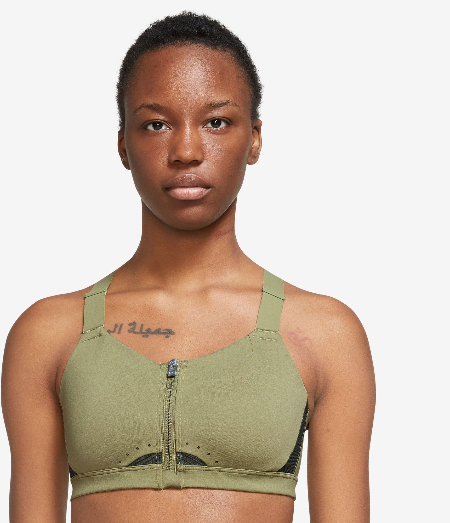 Dri-FIT Alpha-High-Support Padded Zip-Front sports bh