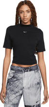 Sportswear Essentials Ribbed Mock-Neck T-shirt fra Nike