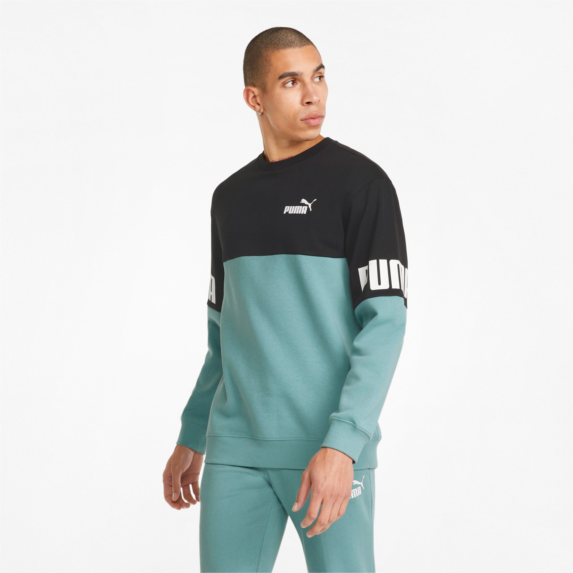 Power Colour-Blocked Crew Neck sweatshirt