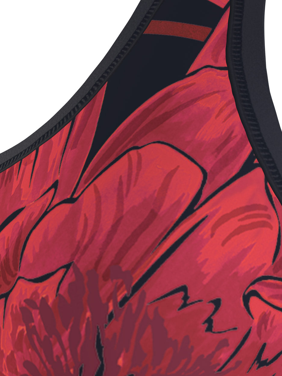 Sport Floral Racerback Medium Support sports bh