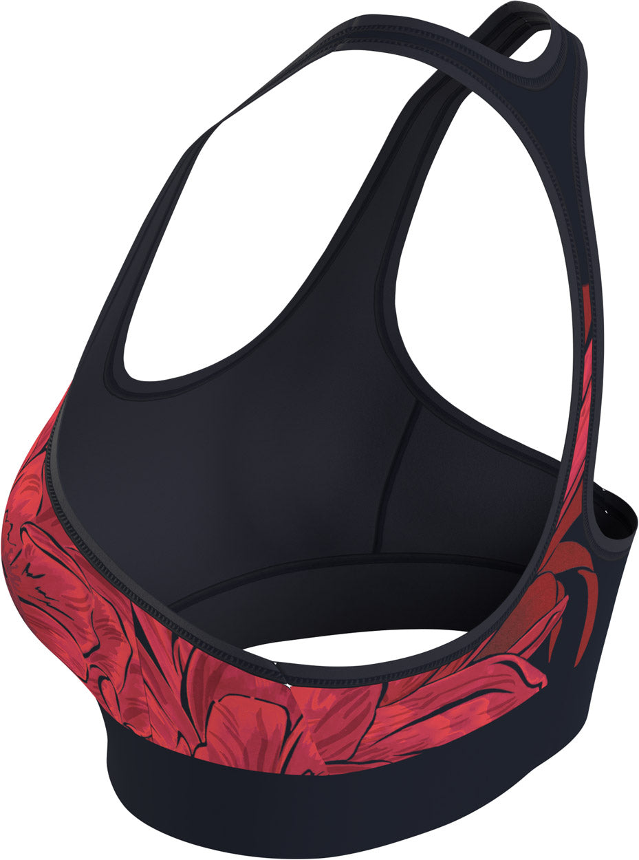 Sport Floral Racerback Medium Support sports bh