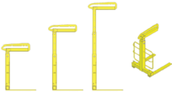 BSV PG120/3 Pallgaffel Bygel Massiva justerbara gafflar Teleskopisk 40x120x970 mm WLL 3000kg