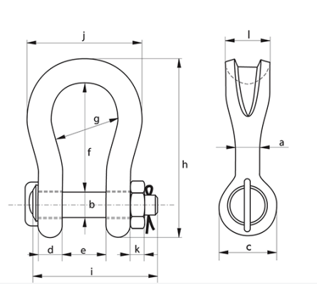 Ladda bild i galleriet, Schackel Green Pin® P-6033 Sling Shackles - WLL: 55T
