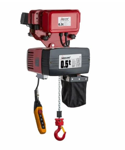 Delta DEH2 Elektrisk kättingtelfer med elbalkvagn - EWL 3mtr WLL: 500 Kg, 400V, 8/2m/min