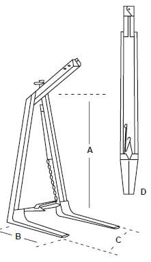 LASTO Mini Pallgaffel hopfällbar - WLL: 1500 kg