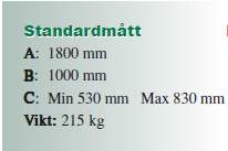 LASTO Standard Pallgaffel justerbara fötter - WLL: 2500 kg