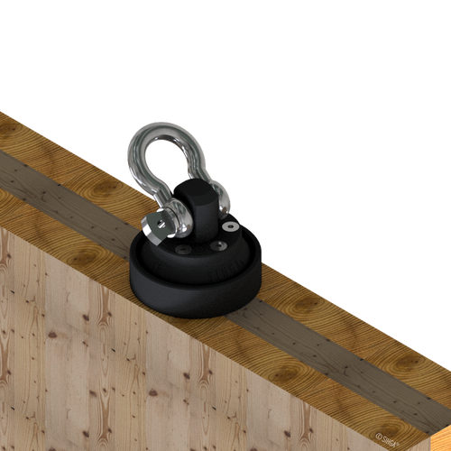 Sigha Roterbar svivlande  Lyftögla special för lyft av trämaterial. 2-Pack