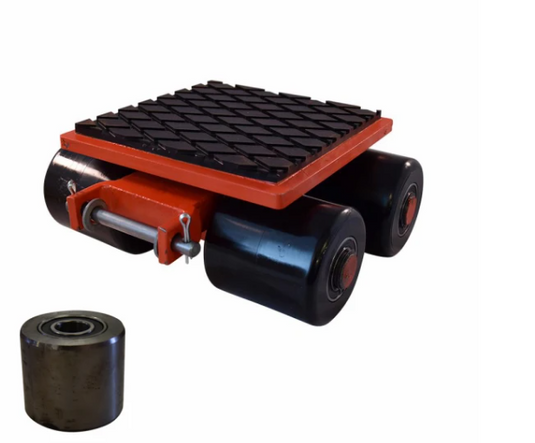 Lehaka Transportrulle 4000 D roterbar stål mått: 85x90x115 max bel. 4T