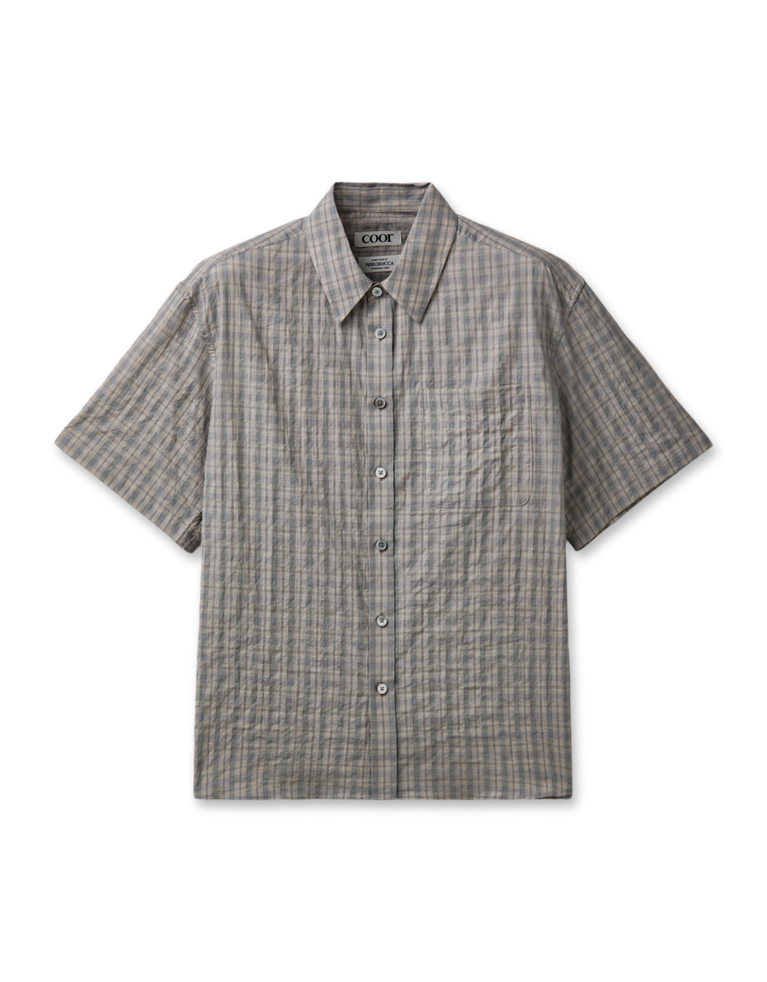Alternative Wrinkle Check Half Shirt