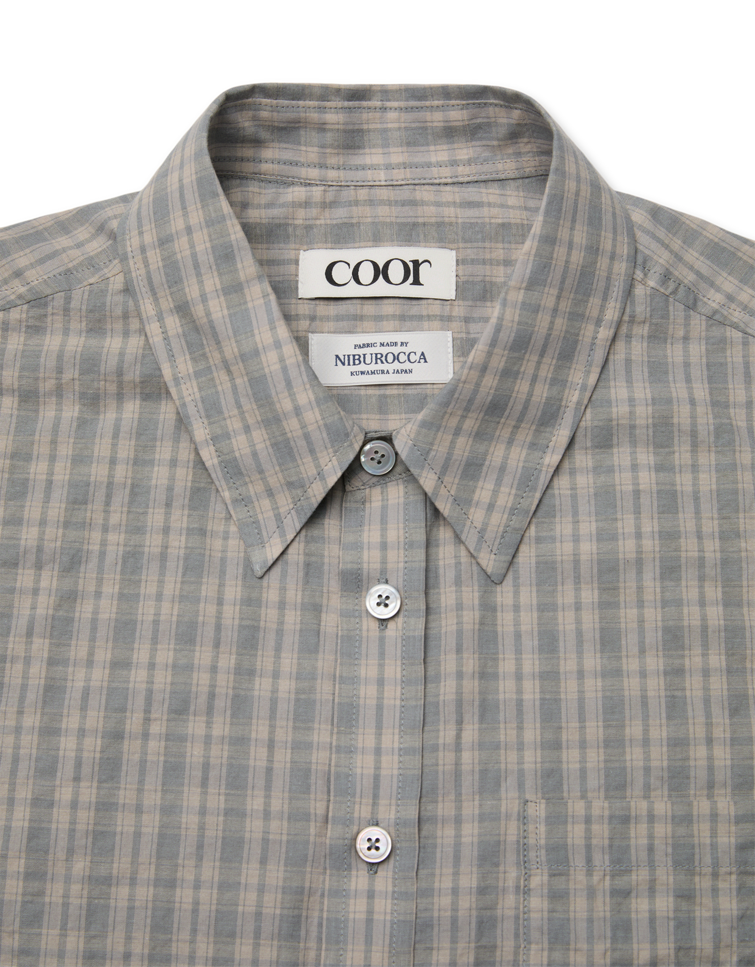 Alternative Wrinkle Check Half Shirt