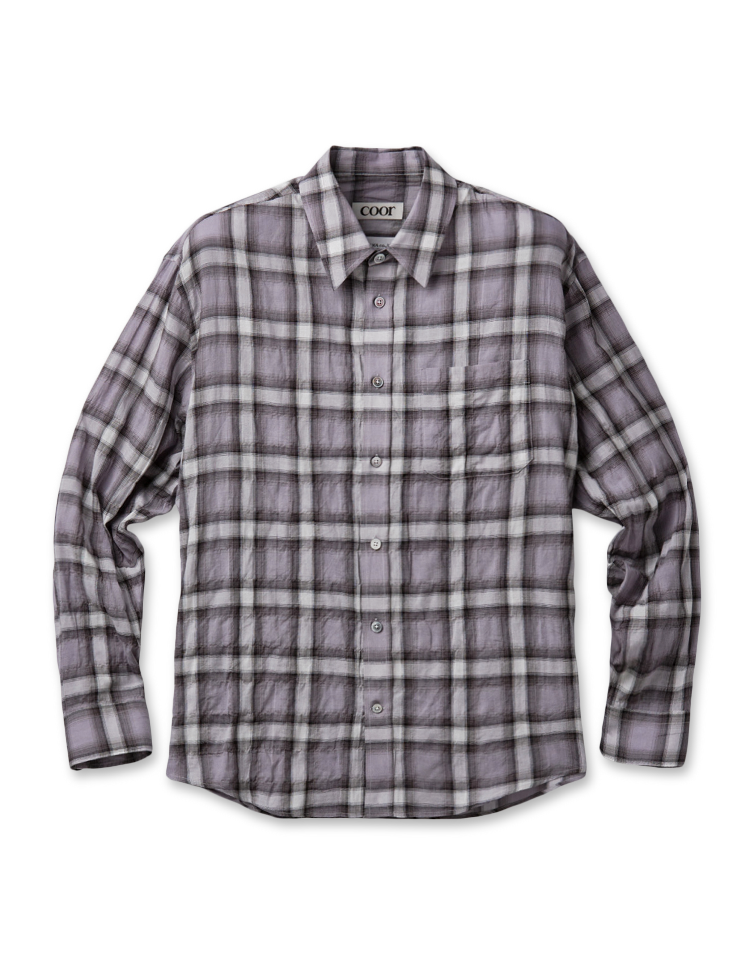 Seersucker Ombre Checkered Shirt