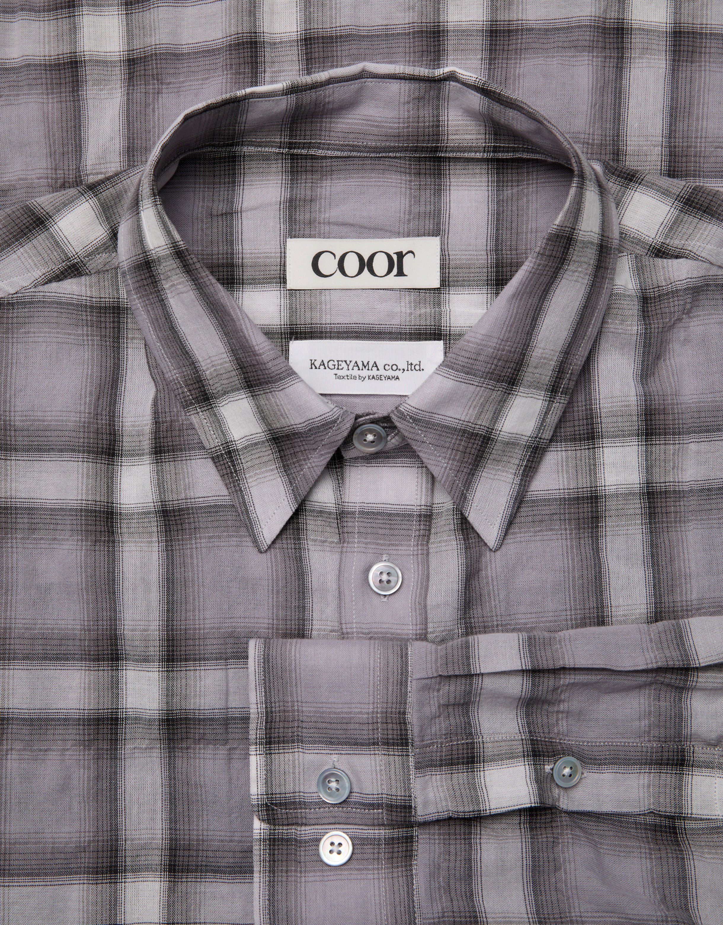 Seersucker Ombre Checkered Shirt