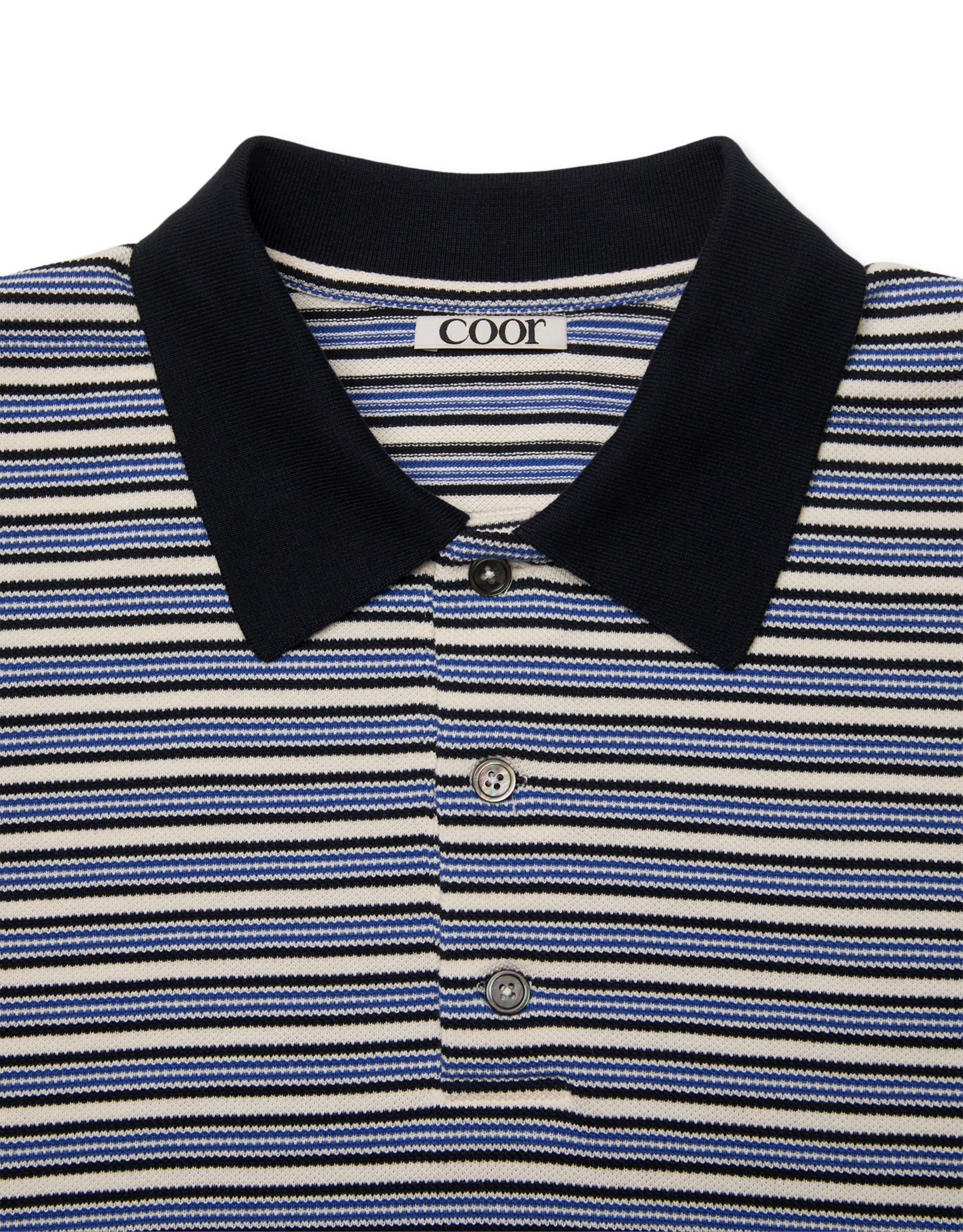 Multi-Pin Stripe Polo Shirt