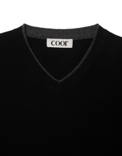 V-Neck Merino Wool Layered Sweater