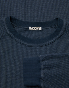 Garment Dying Waffle Raglan Long Sleeve T-Shirt