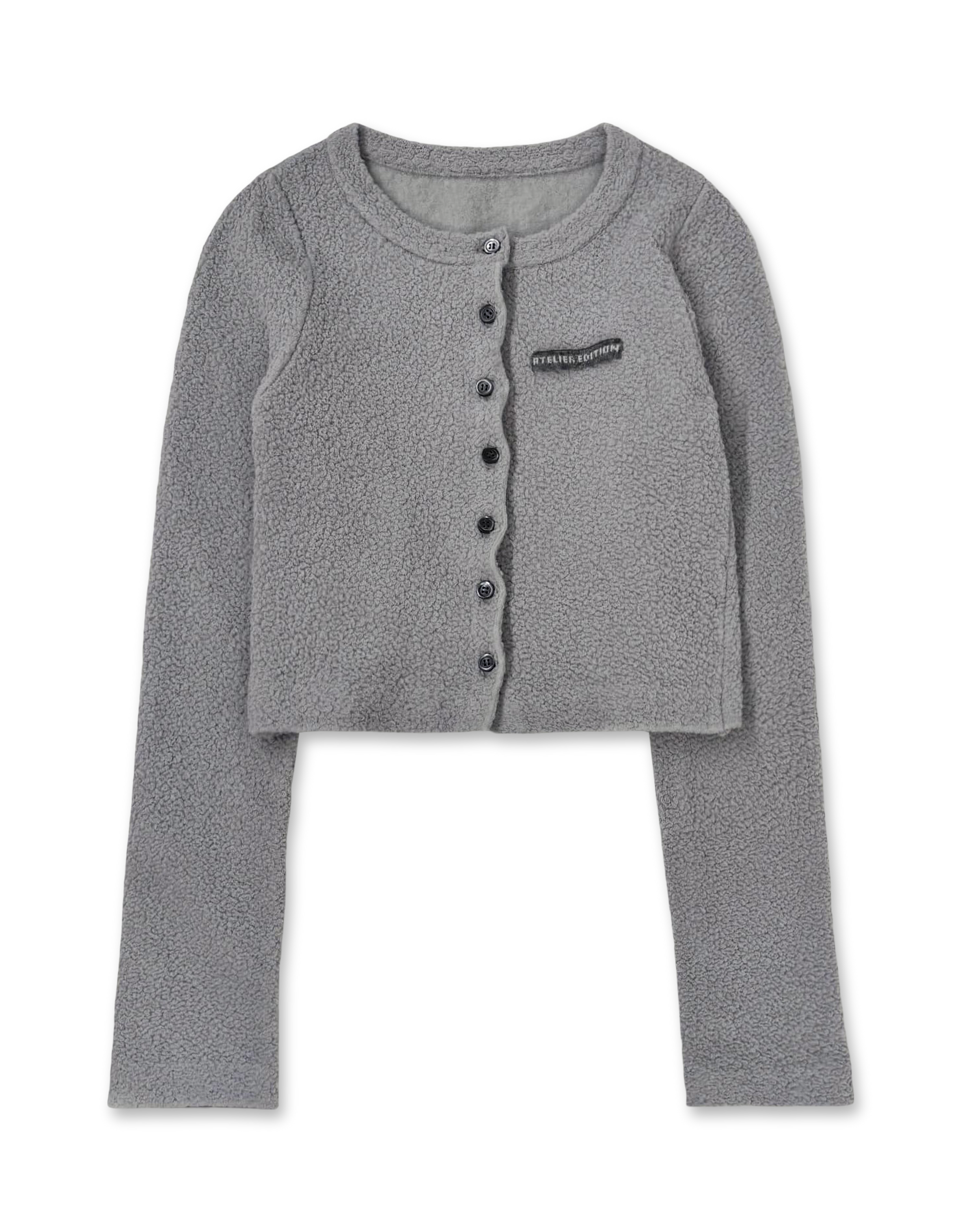 Jacquard Wrinkle Button Cardigan