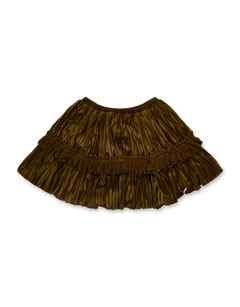 Ruffle Velvet Skirt