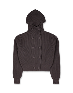 Hooded Button Cardigan