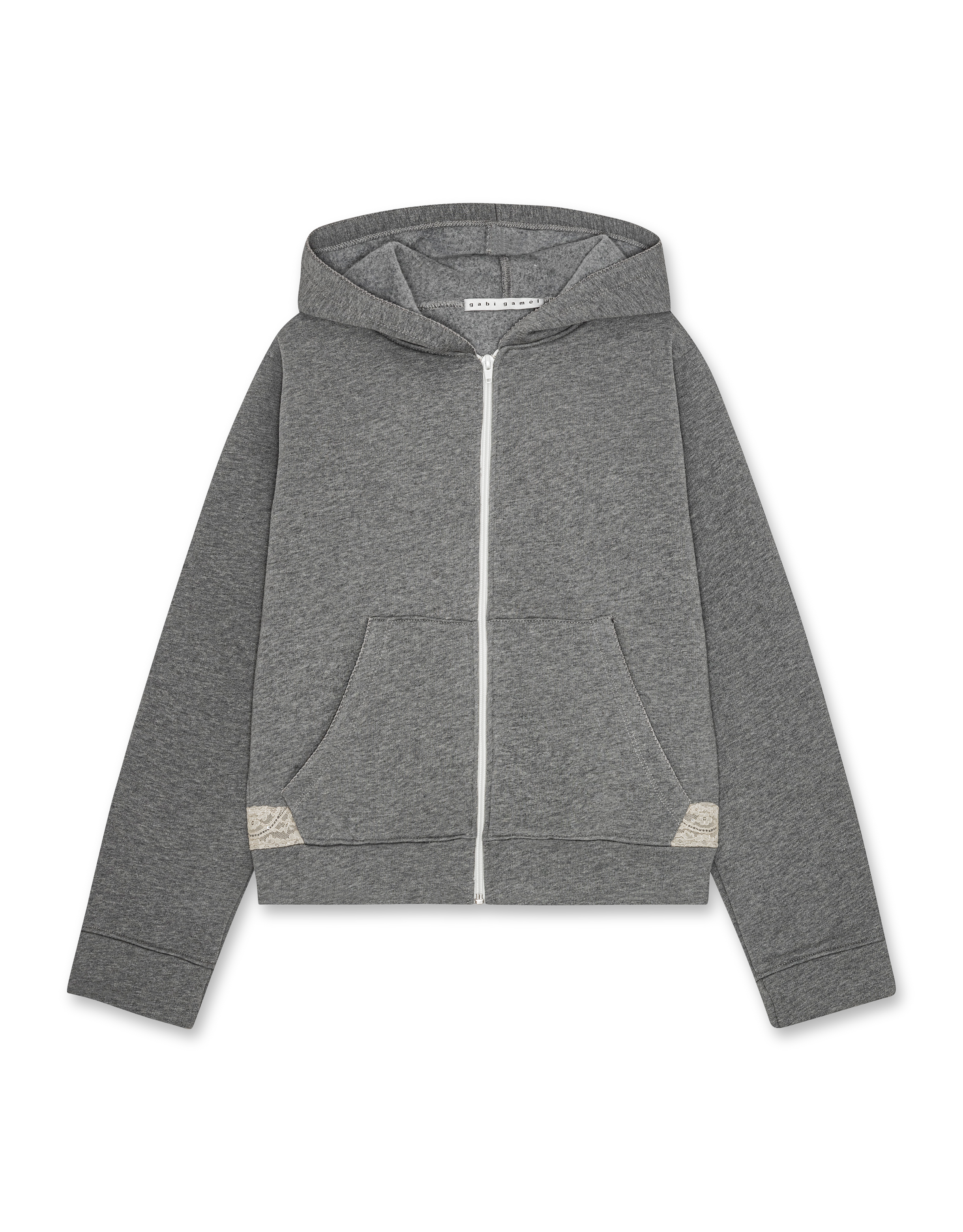 Lace Zip-Up Hoodie