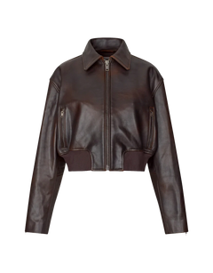 Marilyn Leather Bomber