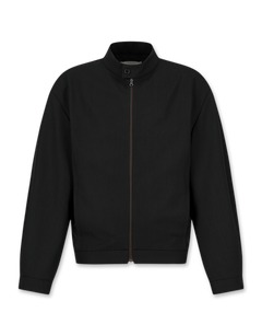 Wool Stripe Zip-Up Jumper