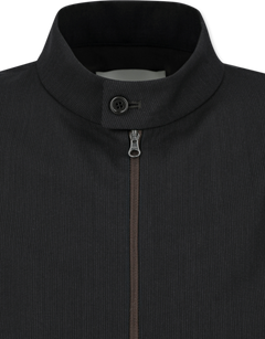 Wool Stripe Zip-Up Jumper