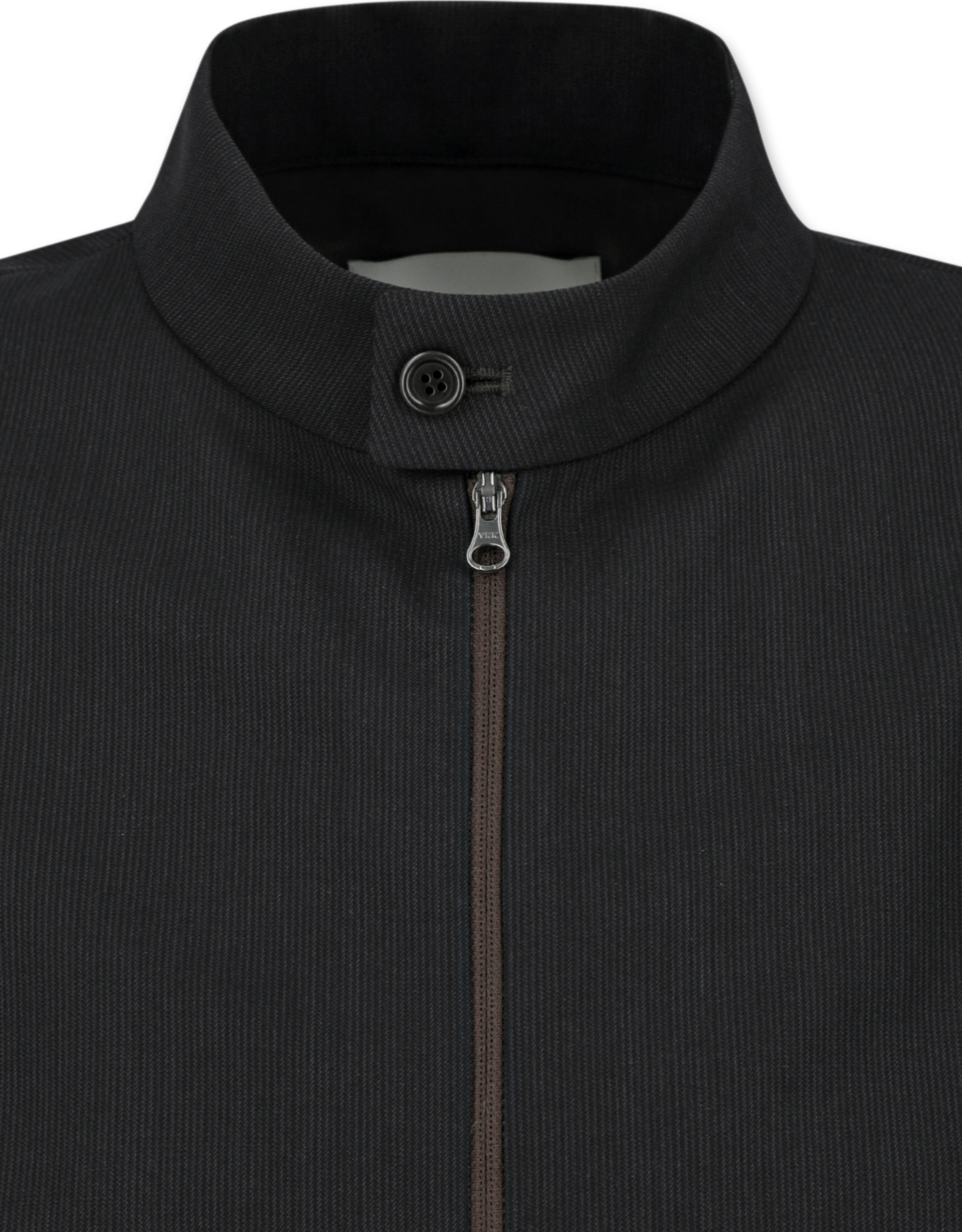 Wool Stripe Zip-Up Jumper