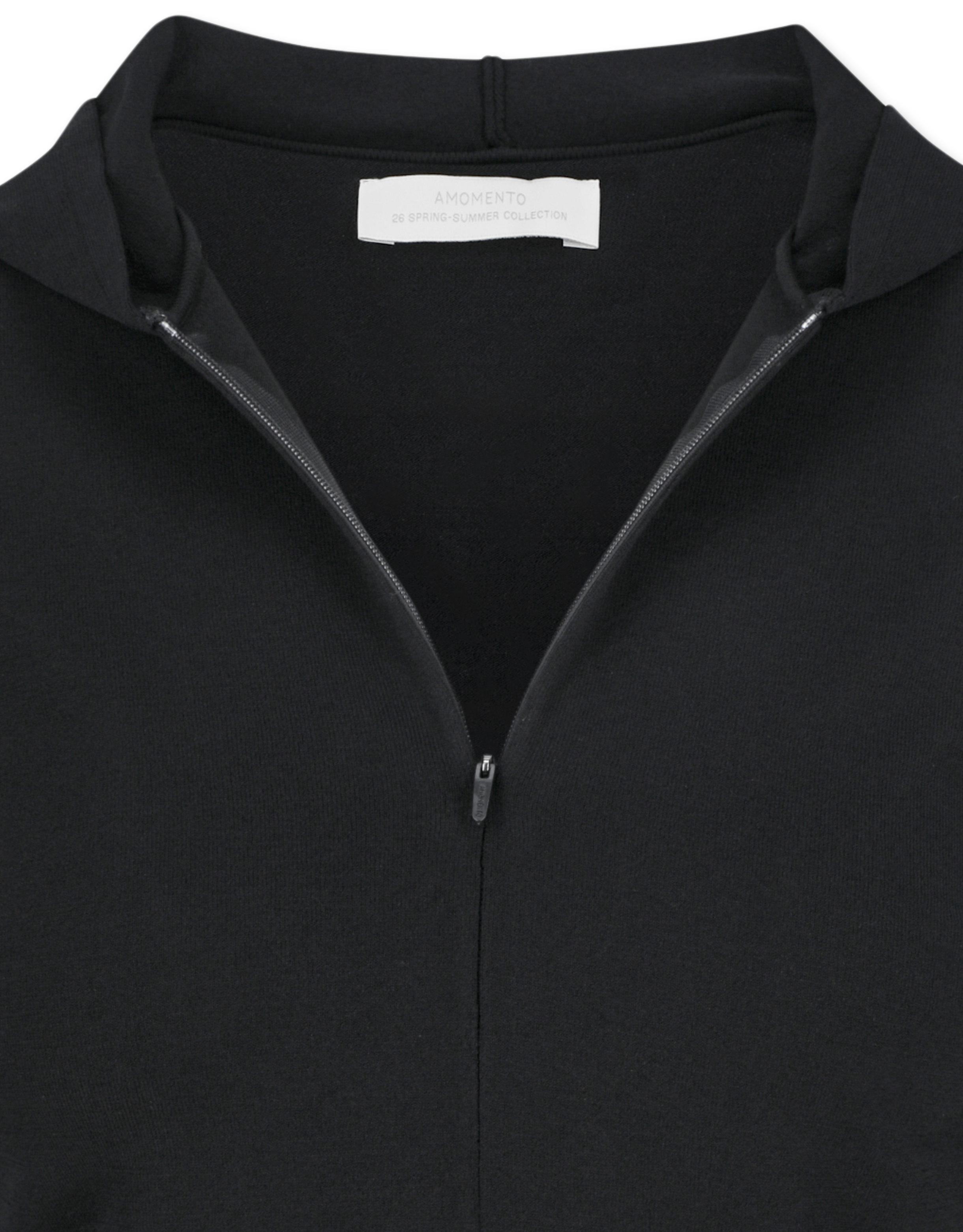 Half Zip-Up Knit Hoodie