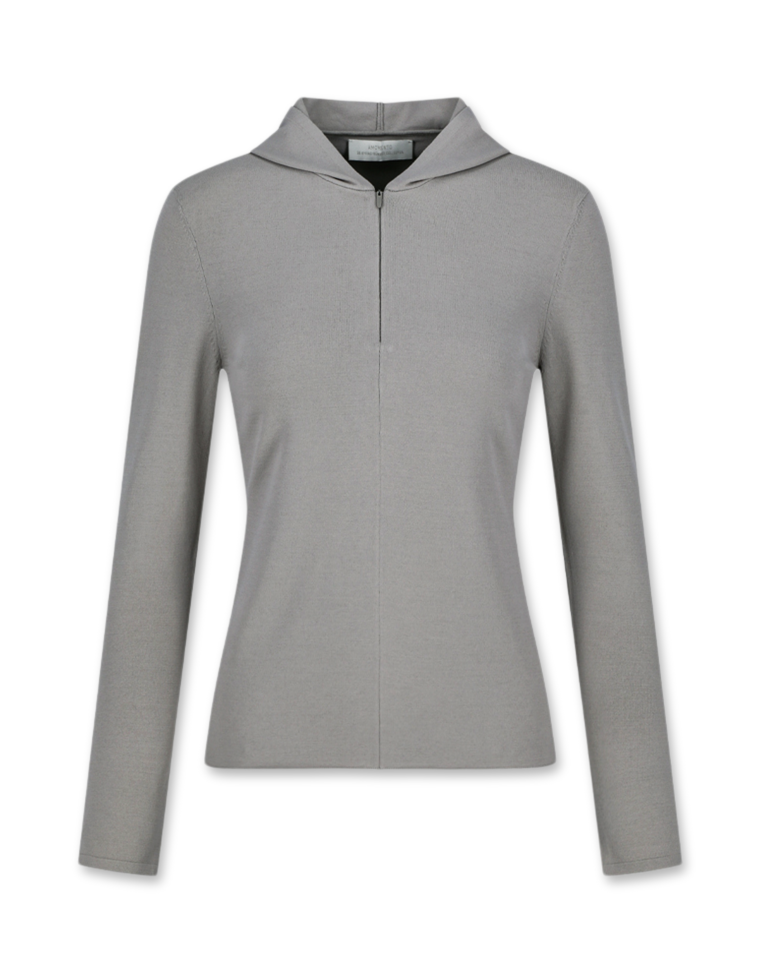 Half Zip-Up Knit Hoodie