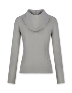 Half Zip-Up Knit Hoodie