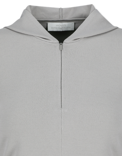 Half Zip-Up Knit Hoodie