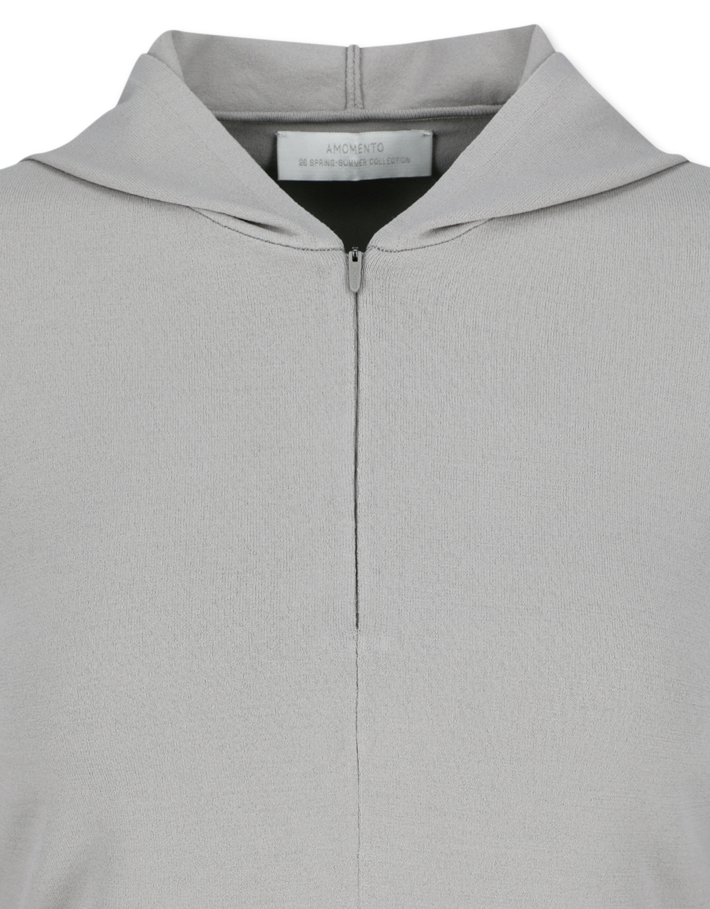 Half Zip-Up Knit Hoodie