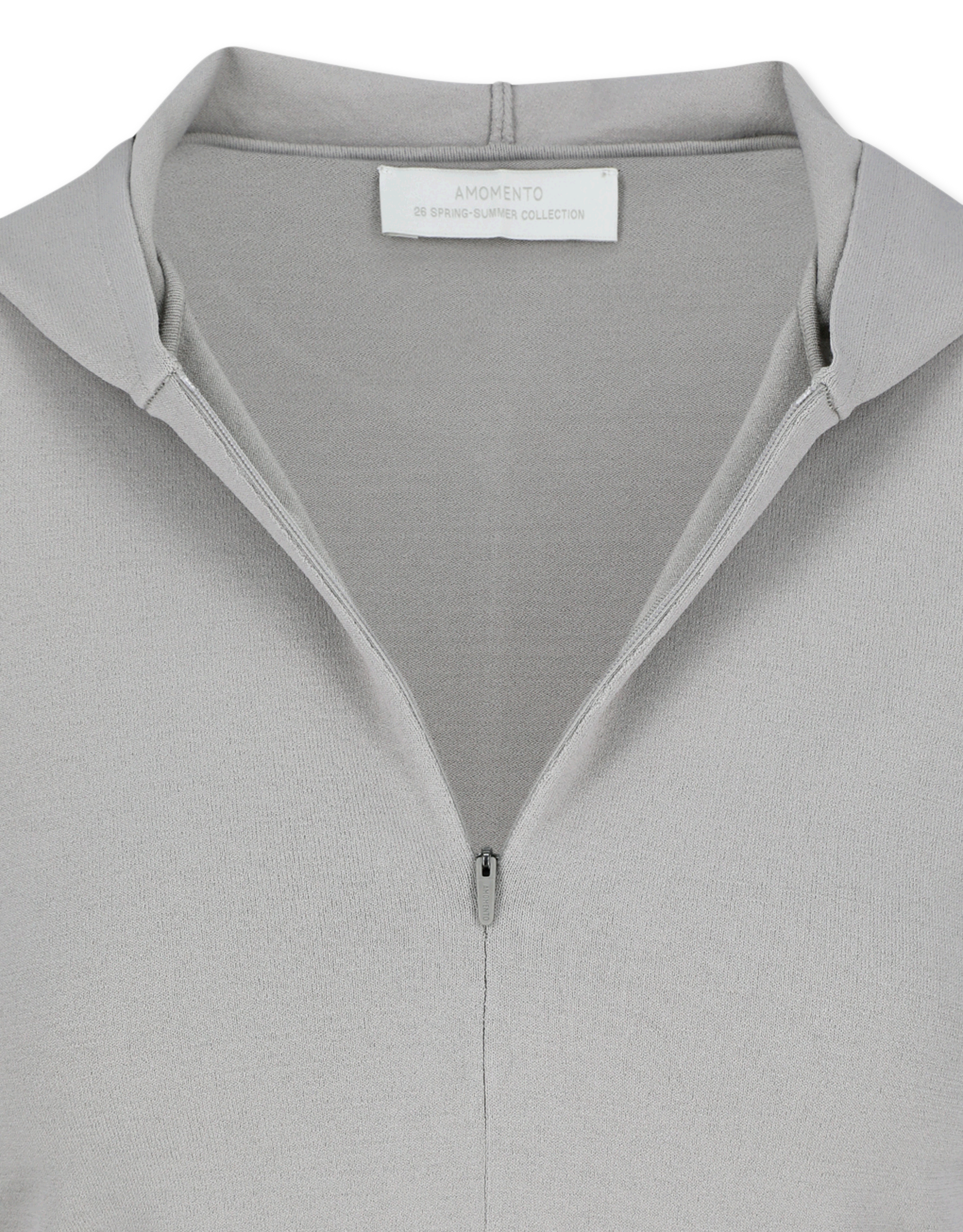 Half Zip-Up Knit Hoodie