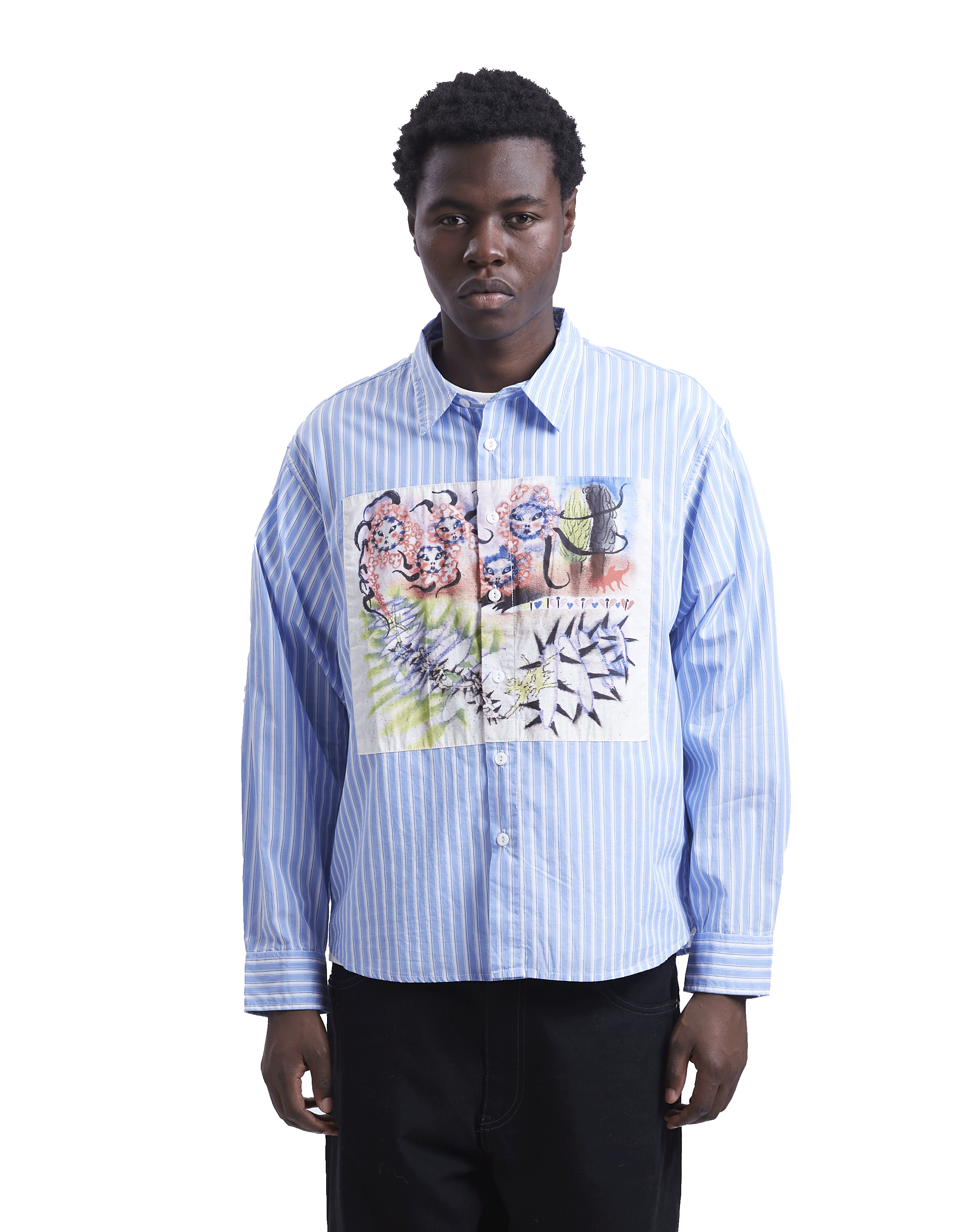 Omer Striped Oxford Button Up Shirt