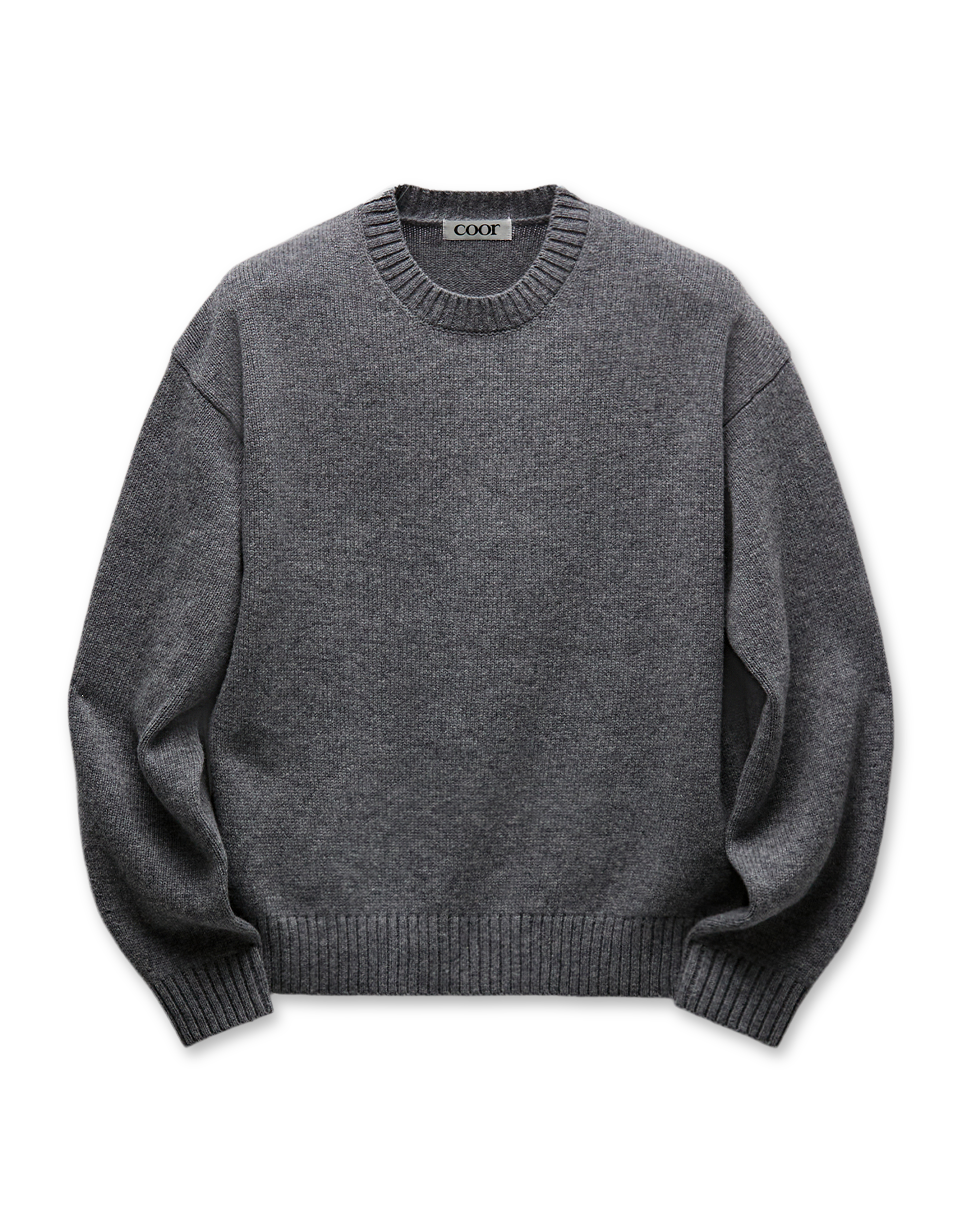 Wool Cropped Crewneck Sweater