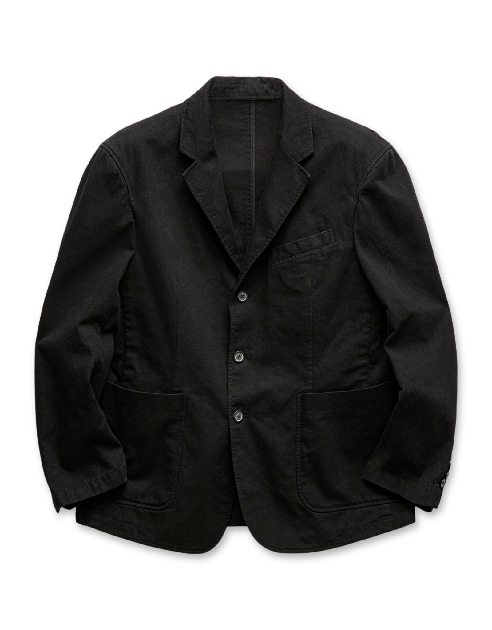 Washed Cotton 3-Button Blazer