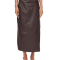 oval square Reflection Leather Skirt | Rezet Store