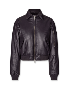 Pad Leather Bomber