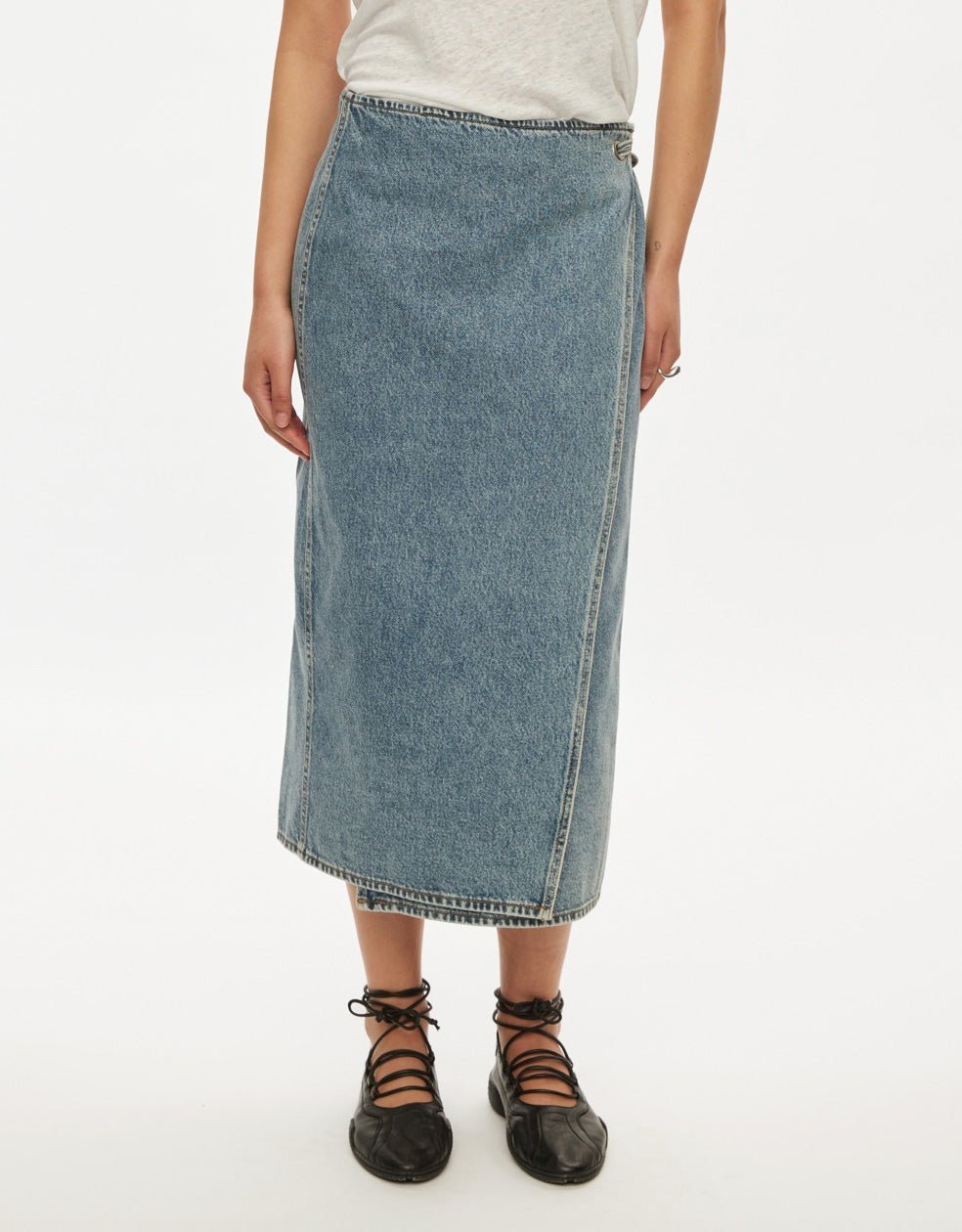oval square Soul Denim Skirt 0107 | Rezet Store