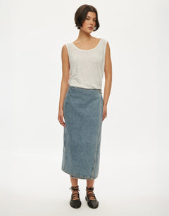 oval square Soul Denim Skirt 0107 | Rezet Store