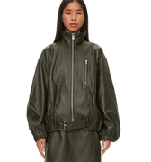 oval square Lenny Leather Jacket | Rezet Store
