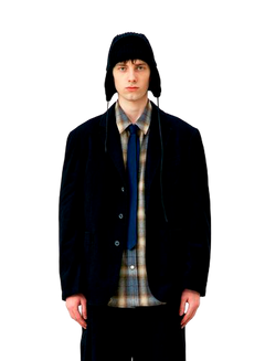 Washed Cotton 3-Button Blazer