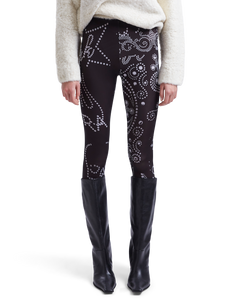 Rhinestuds Legging Knit