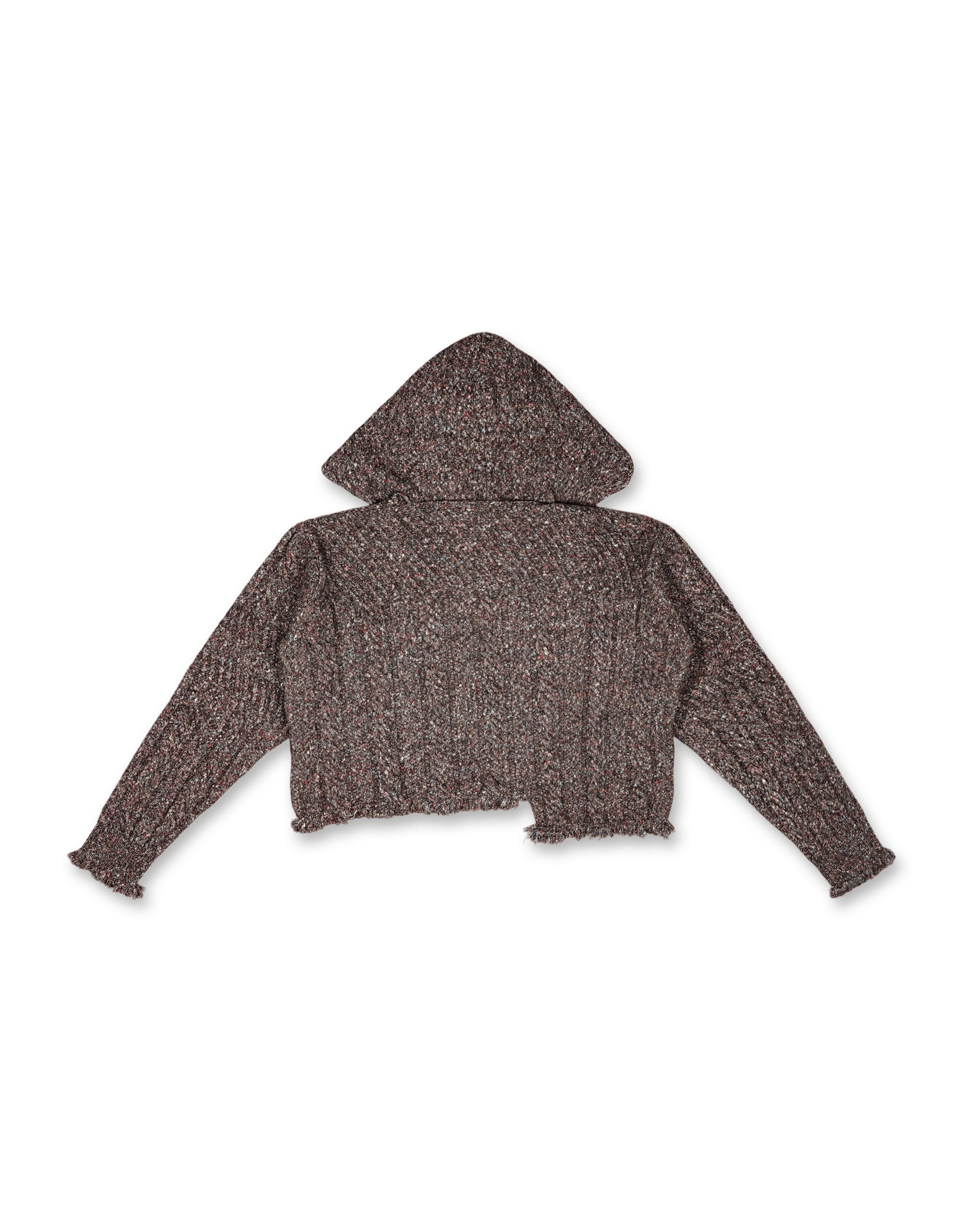 Knit Open Collar Hoodie