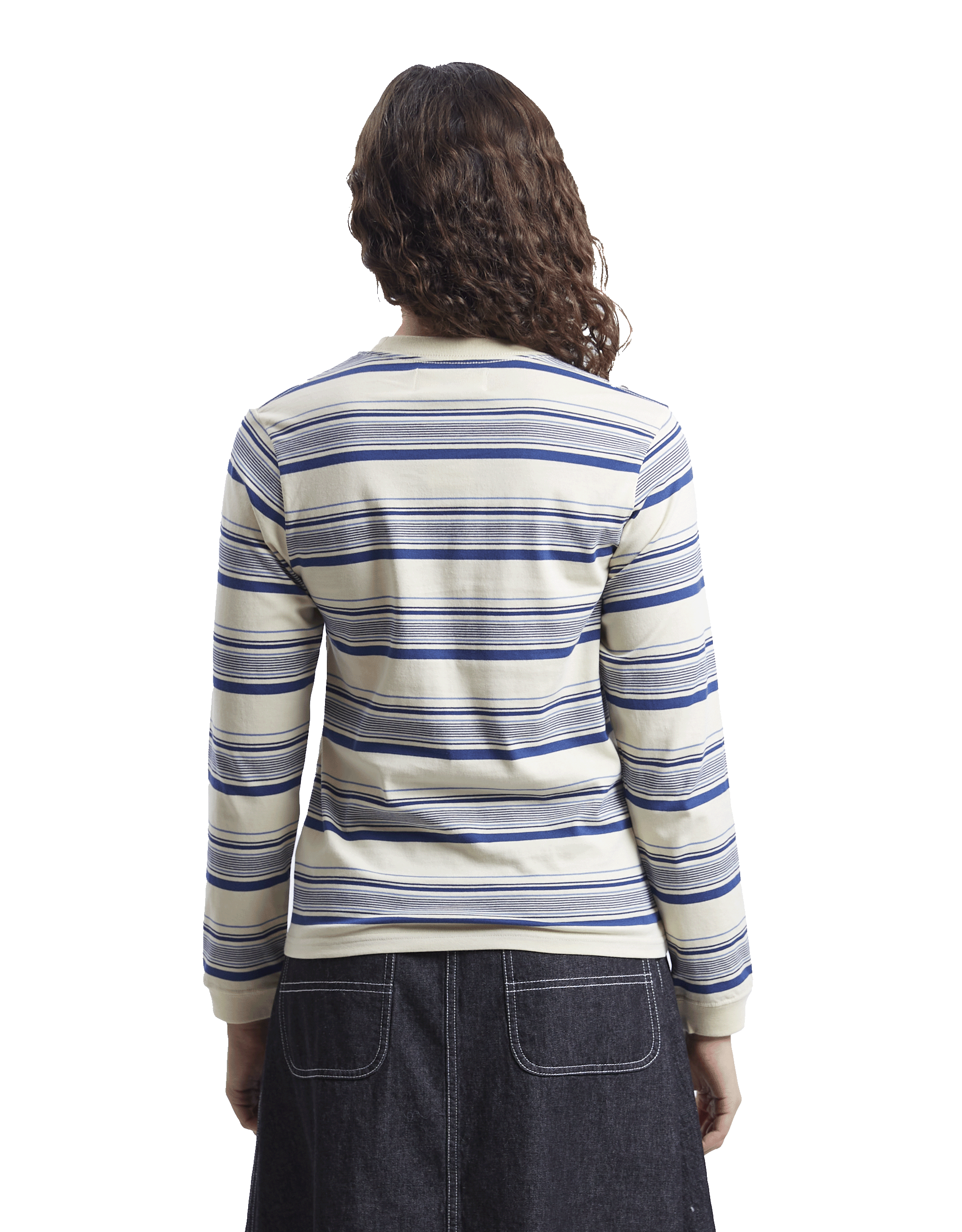 Embroidery Stripe Longsleeve T-shirt